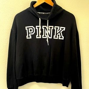 Pink crop hoodie size Small
